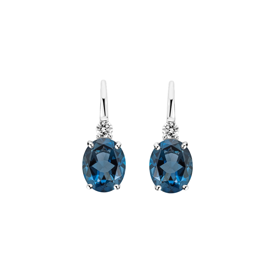 Diamond earrings with Topaz Asuan