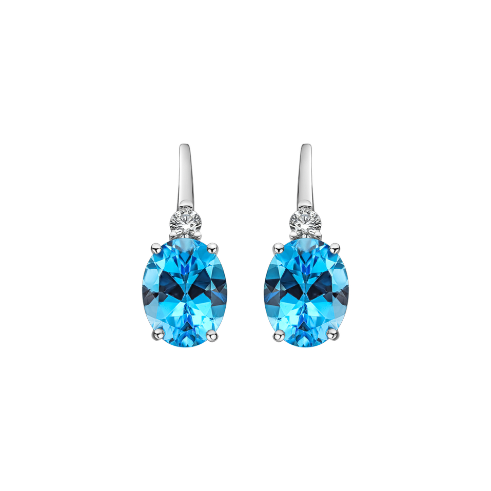 Diamond earrings with Topaz Asuan