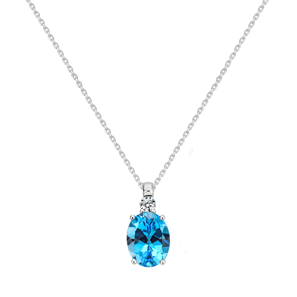 Diamond necklace with Topaz Asuan