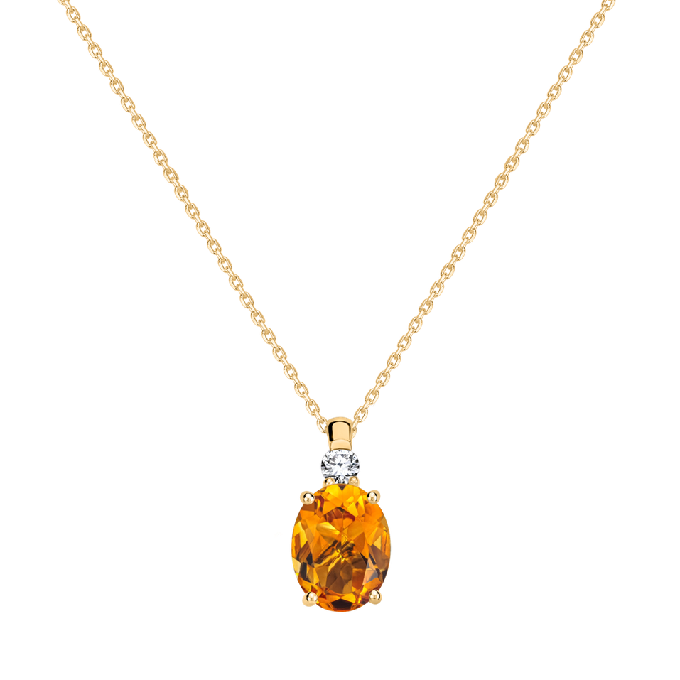 Diamond necklace with Citrine Asuan