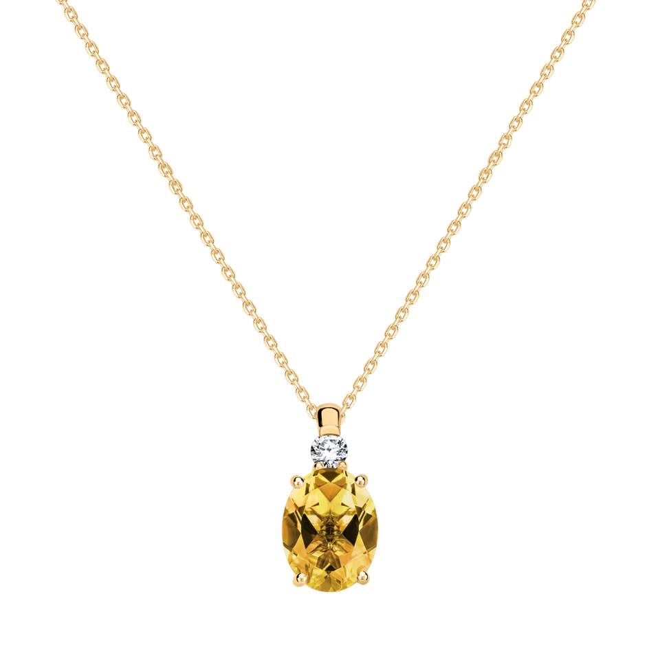 Diamond necklace with Citrine Asuan