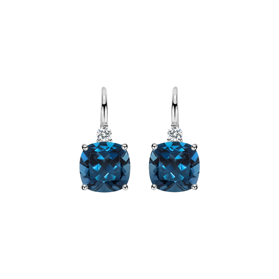 Diamond earrings with Topaz The Countess