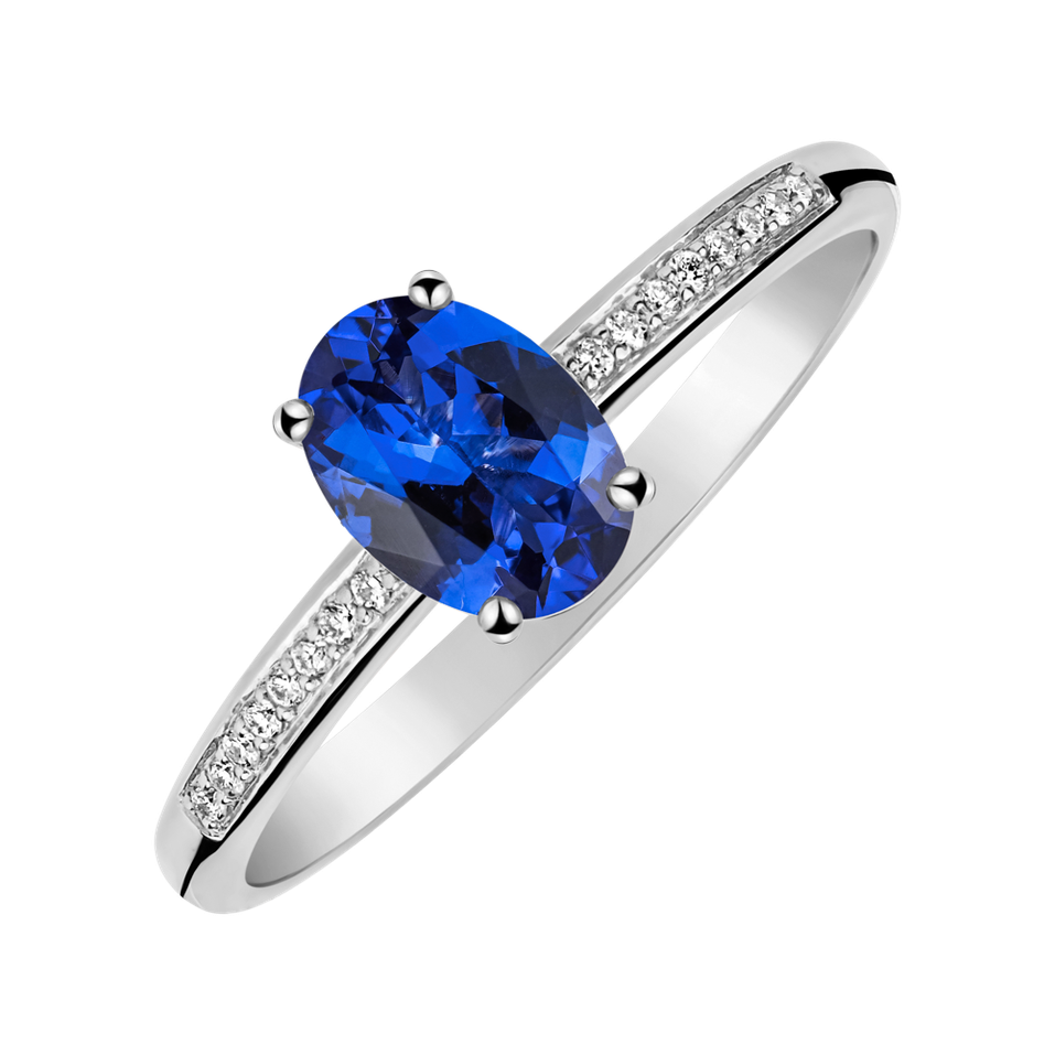 Diamond ring with Tanzanite Lauriene