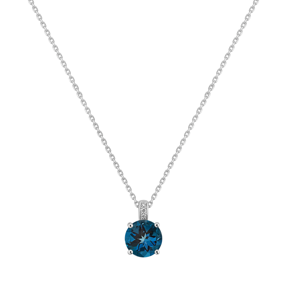 Diamond necklace with Topaz Zephyrine