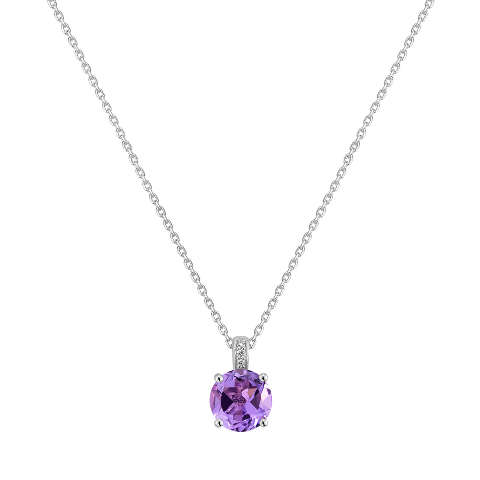 Diamond necklace with Amethyst Zephyrine