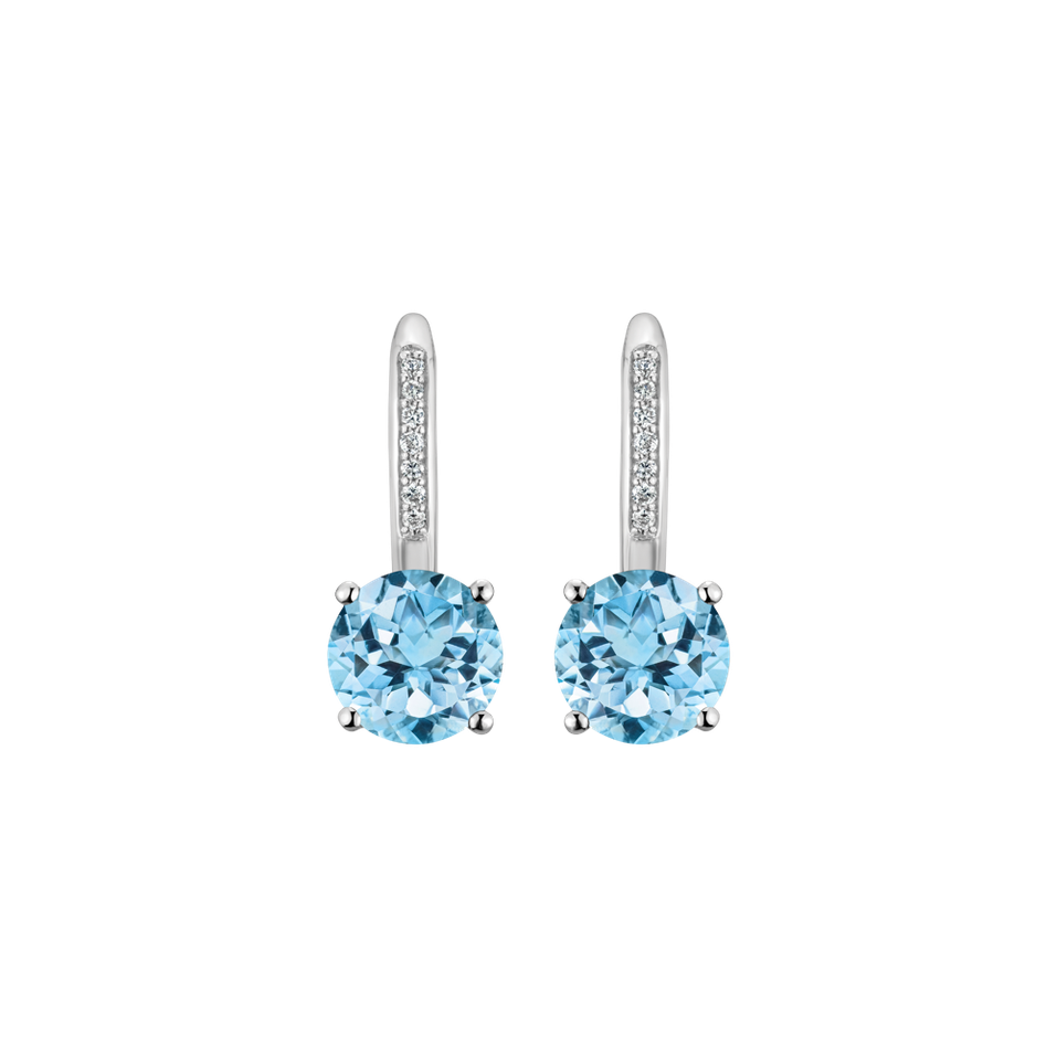 Diamond earrings with Topaz Carleton