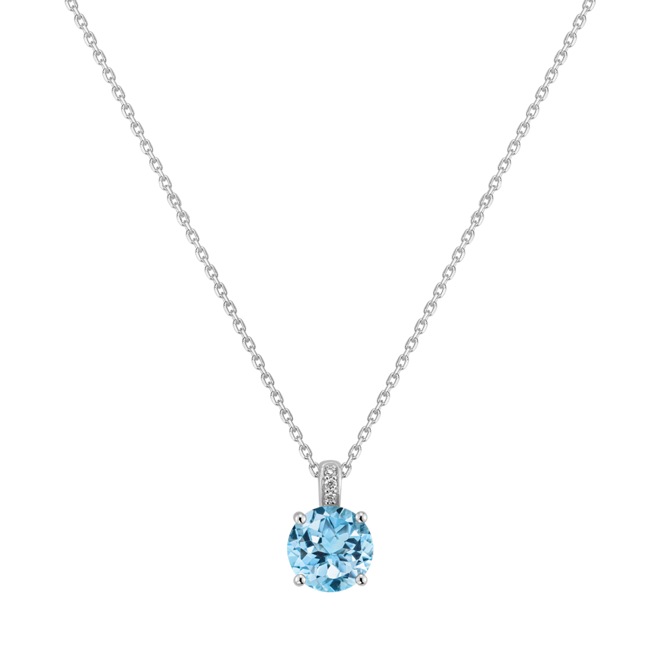 Diamond necklace with Topaz Zephyrine