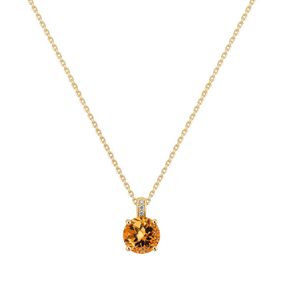 Diamond necklace with Citrine Zephyrine