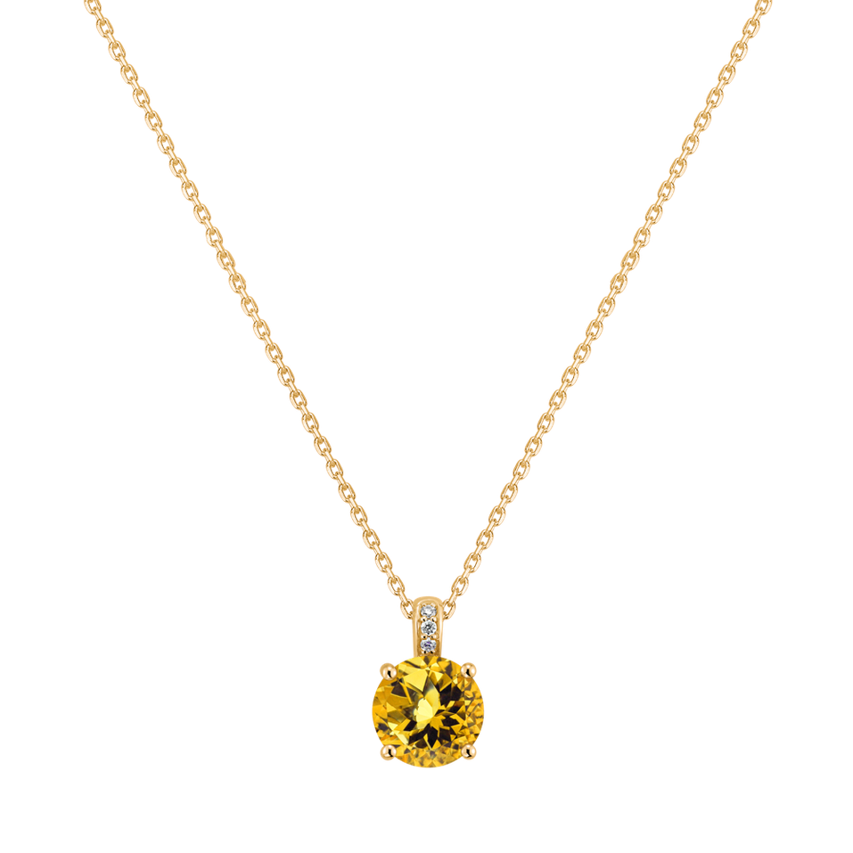 Diamond necklace with Citrine Zephyrine