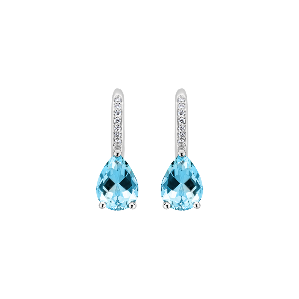 Diamond earrings with Topaz Lauriene