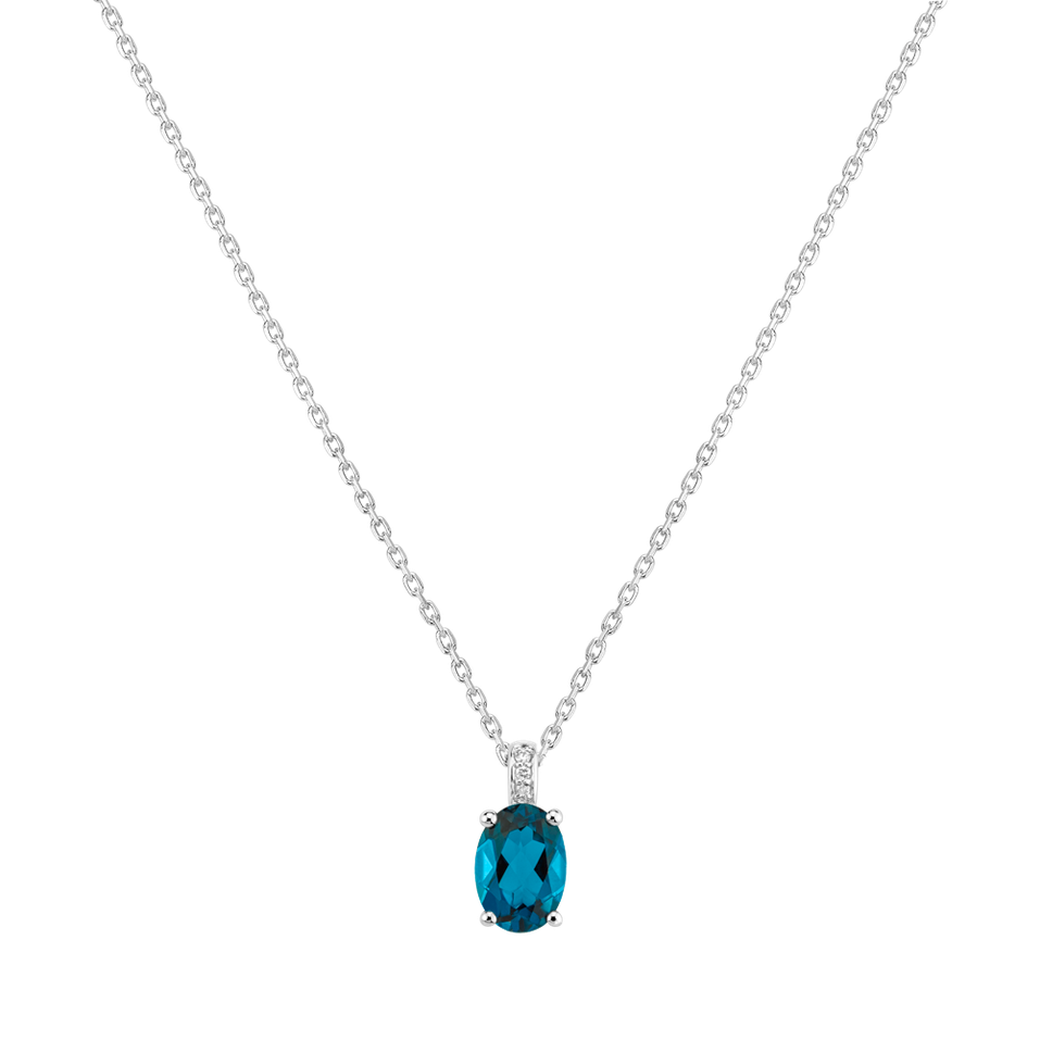 Diamond necklace with Topaz Lauriene