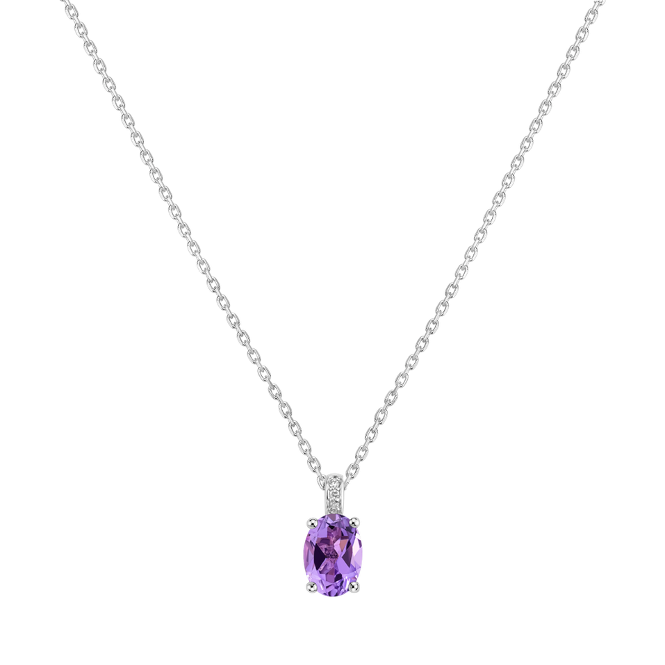 Diamond necklace with Amethyst Lauriene