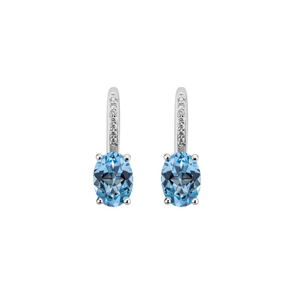 Diamond earrings with Topaz Lauriene