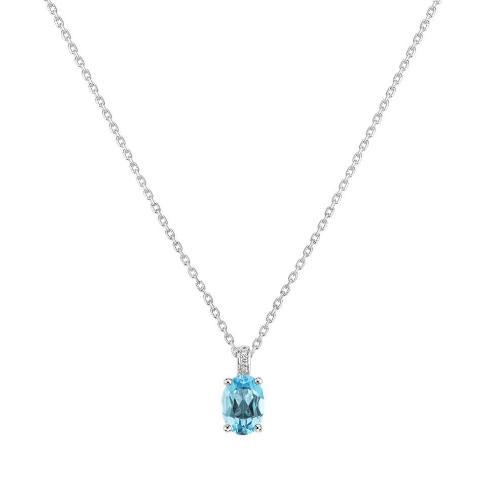 Diamond necklace with Topaz Lauriene