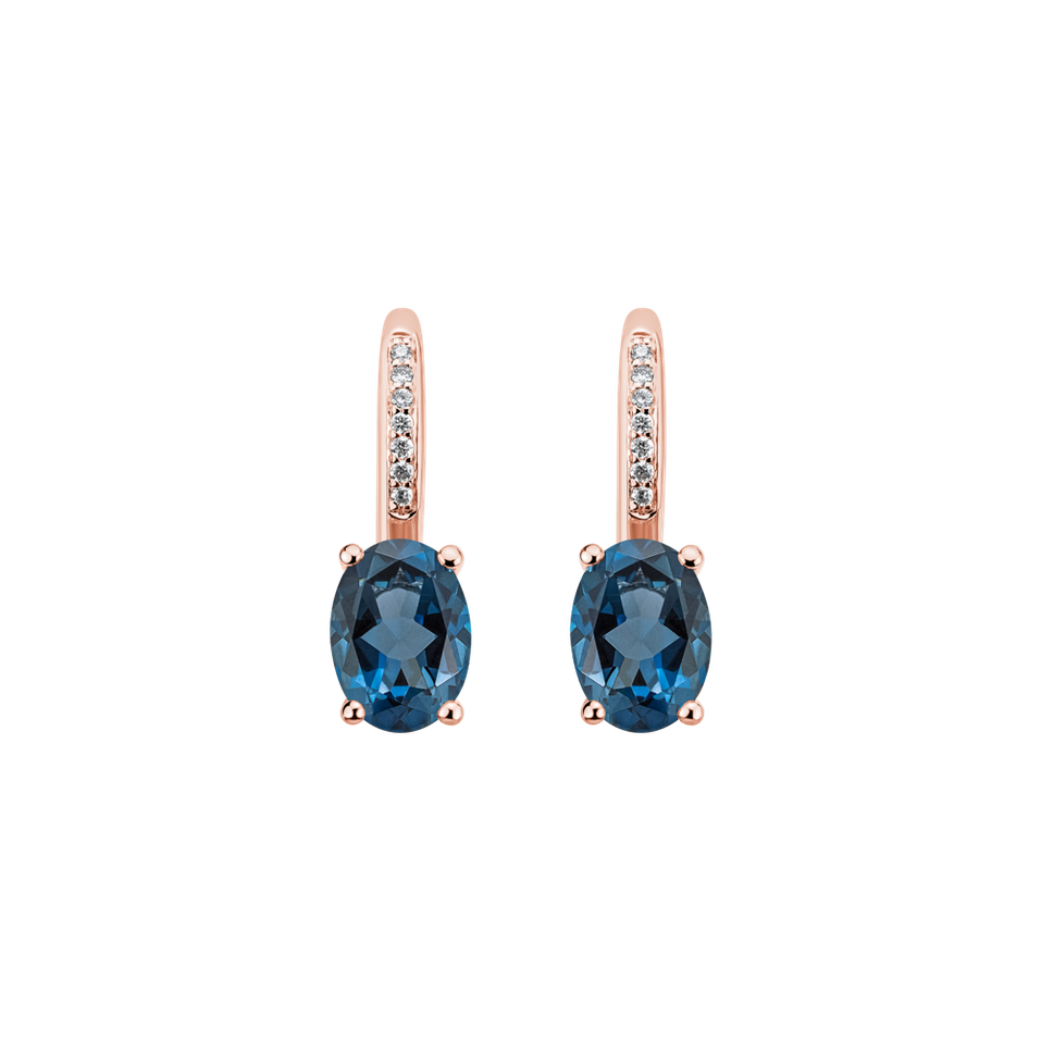 Diamond earrings with Topaz Lauriene