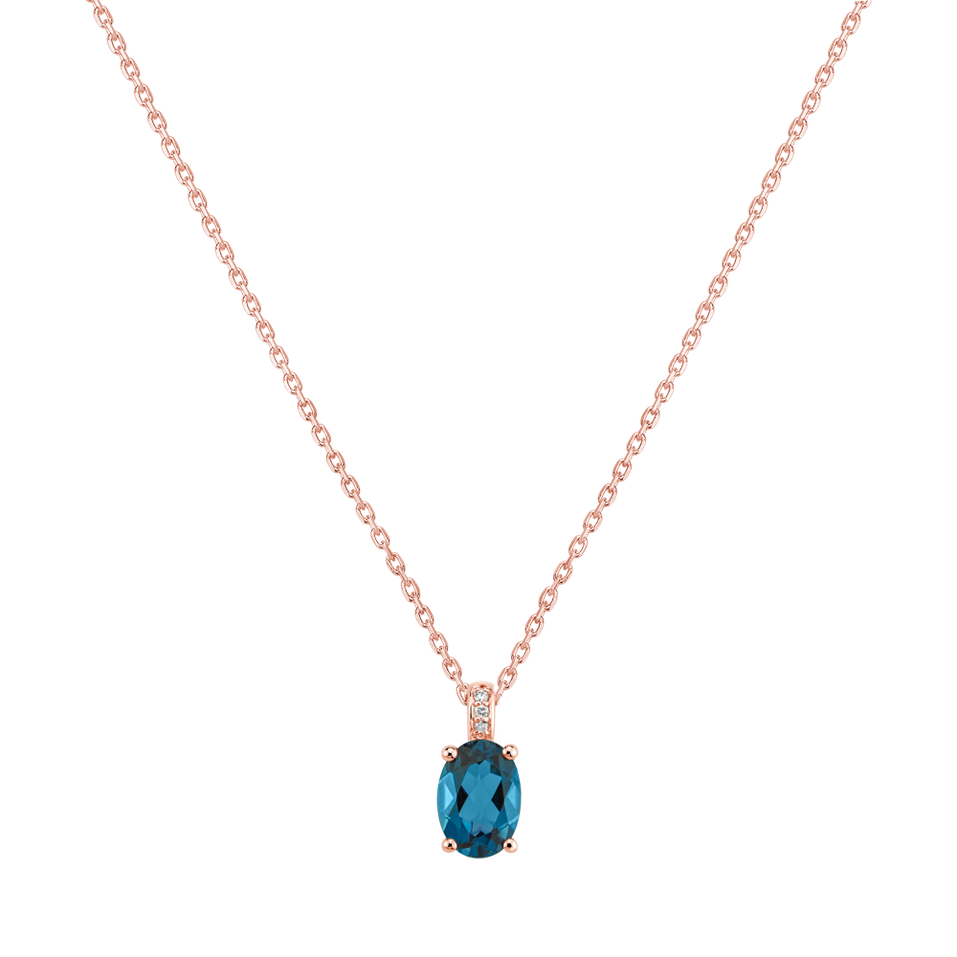 Diamond necklace with Topaz Lauriene