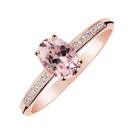 Diamond ring with Morganite Lauriene