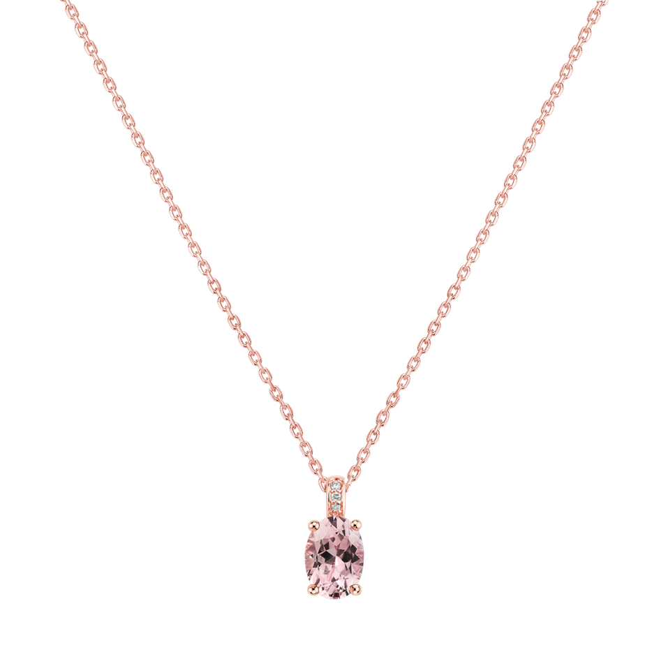 Diamond necklace with Morganite Lauriene