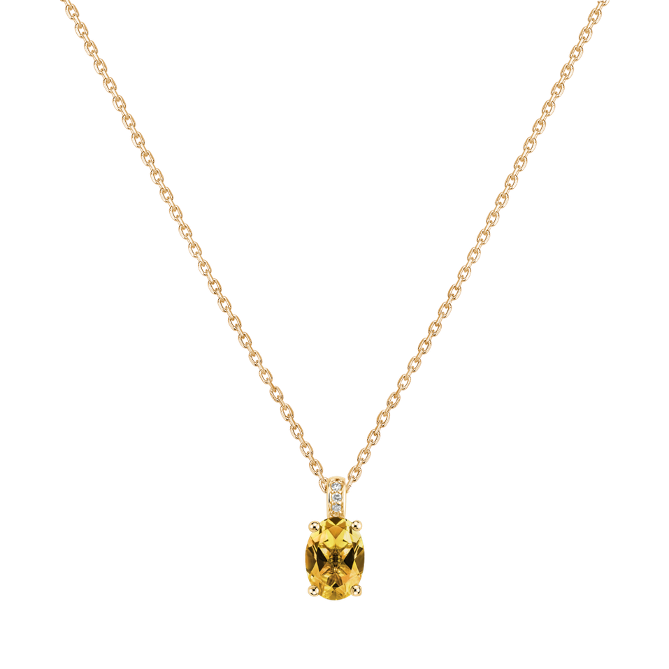 Diamond necklace with Citrine Lauriene