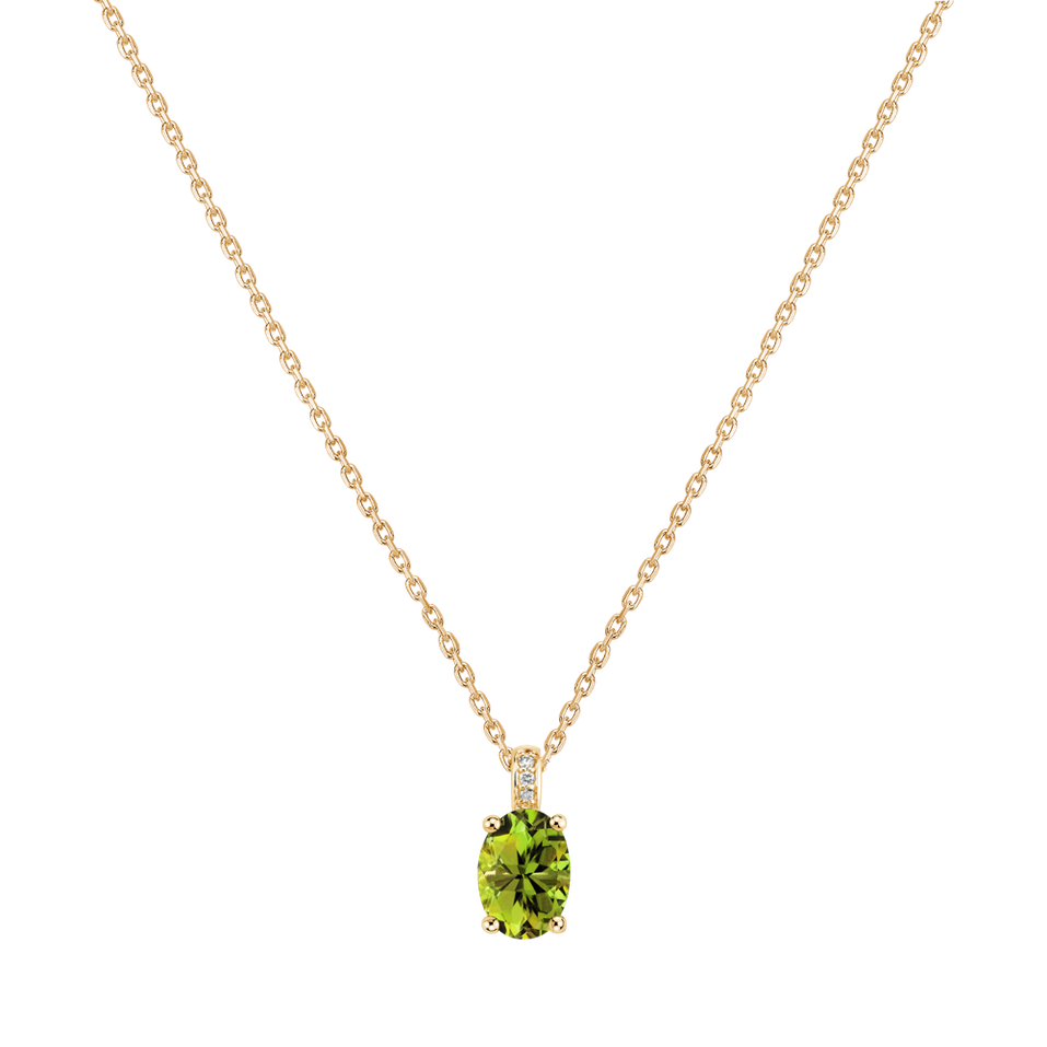 Diamond necklace with Peridote Lauriene