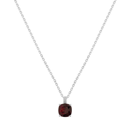 Diamond necklace with Rhodolite Amariel