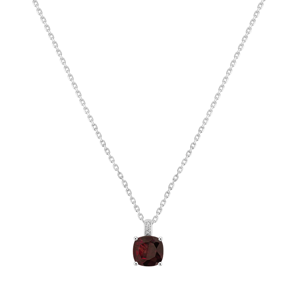 Diamond necklace with Rhodolite Amariel