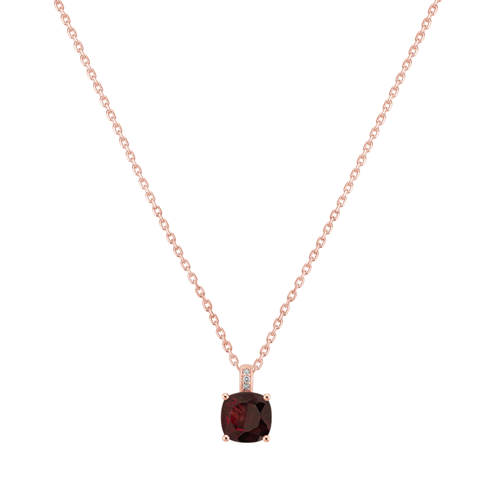 Diamond necklace with Rhodolite Amariel