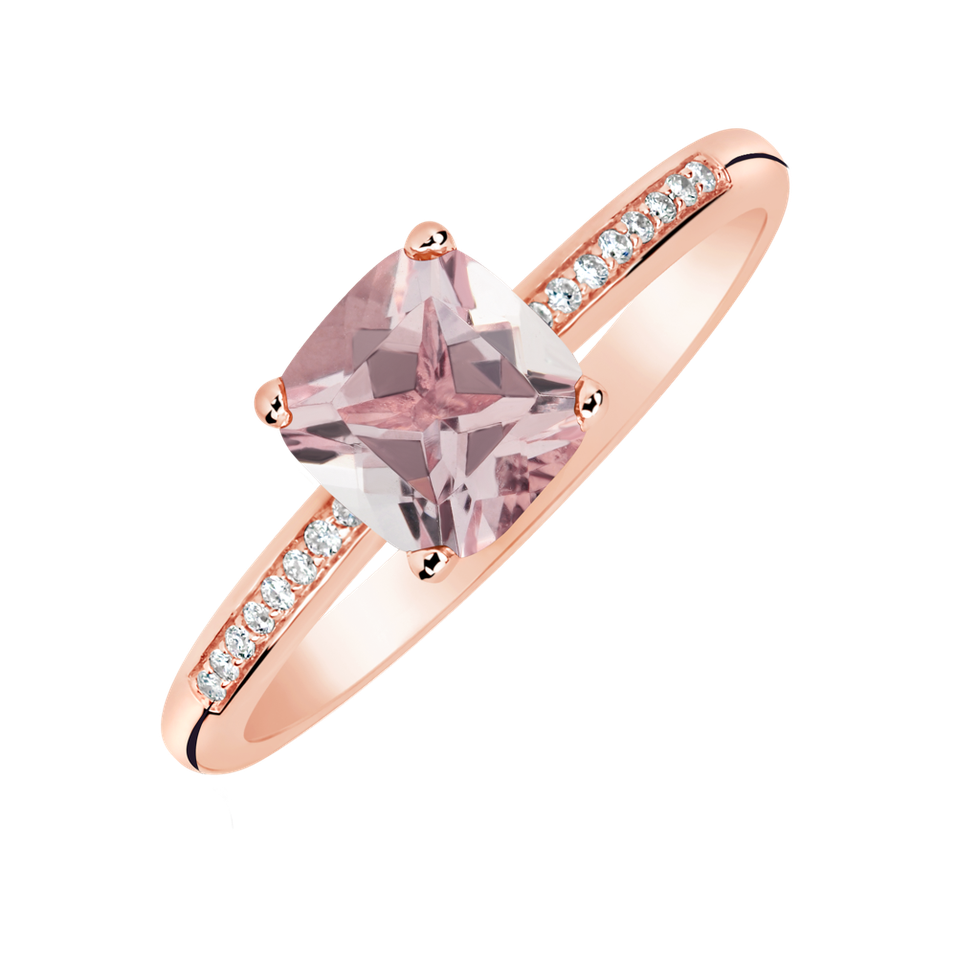 Diamond ring with Morganite Melody Symphony