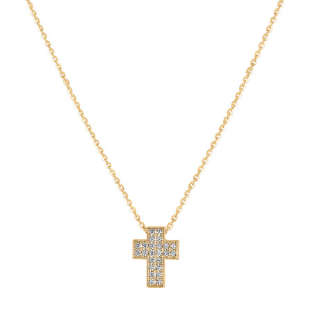 Diamond necklace Divine Cross