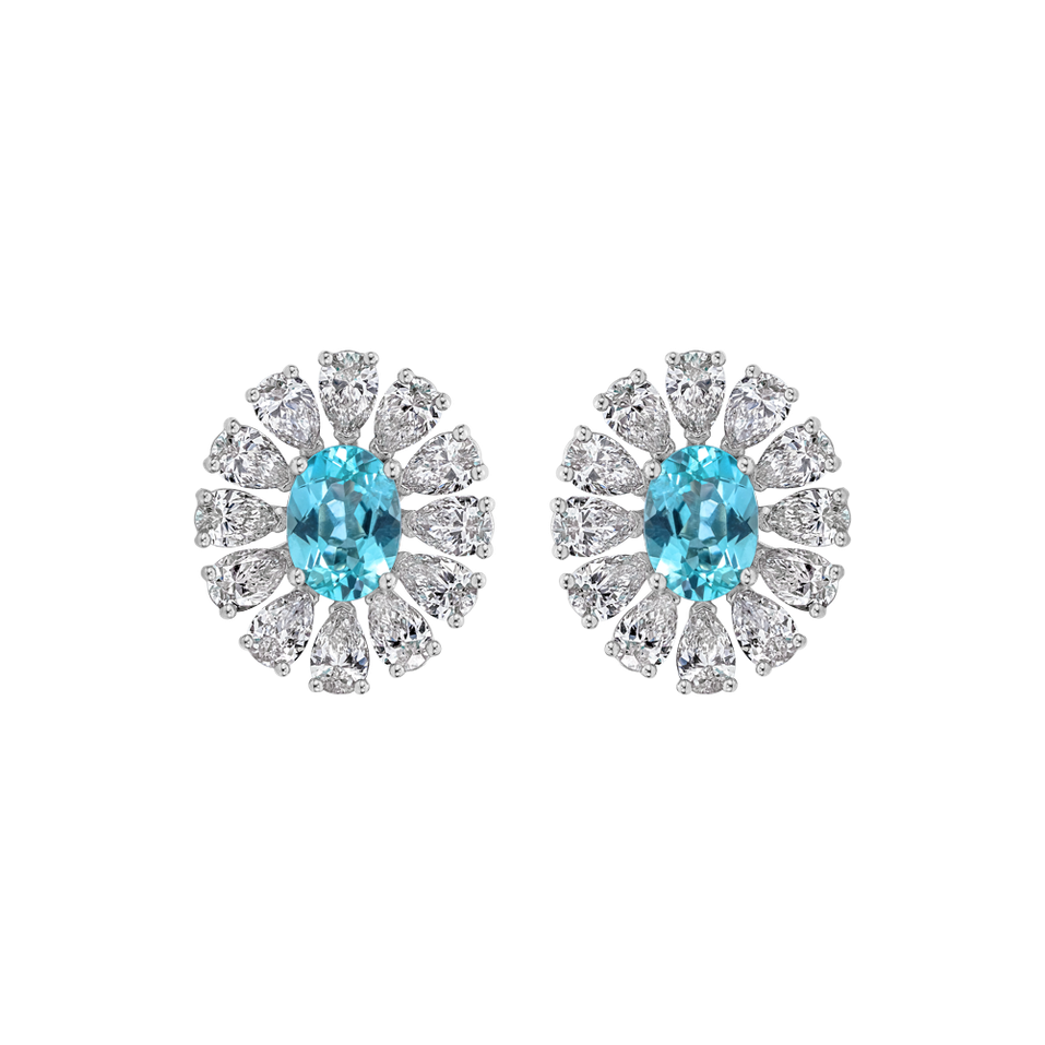 Diamond earrings with Paraiba Paraiba Dream