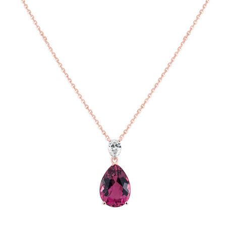 Diamond necklace with Tourmaline Talyra