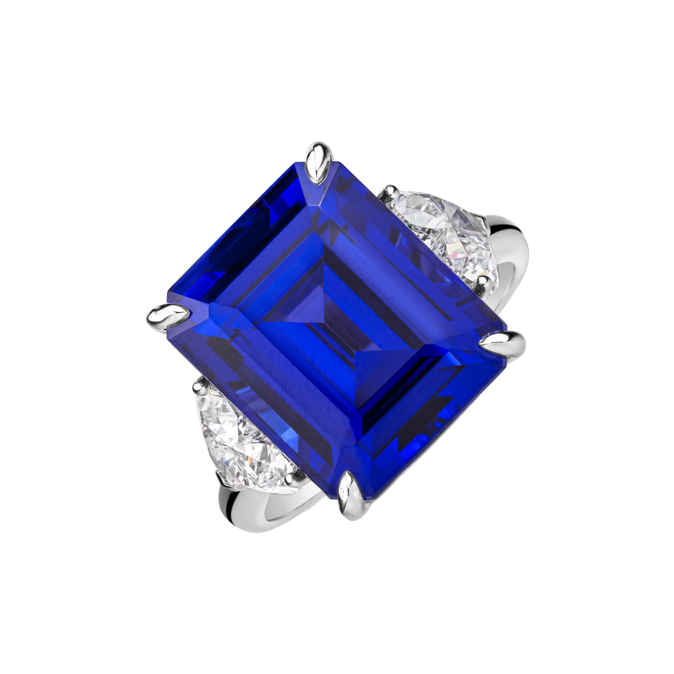 Diamond ring with Tanzanite Egbert