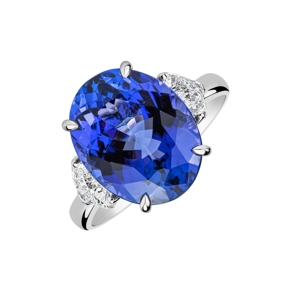 Diamond ring with Tanzanite Dravyn