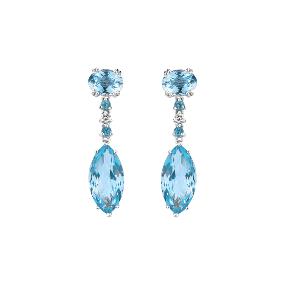 Diamond earrings with Topaz La Lessive