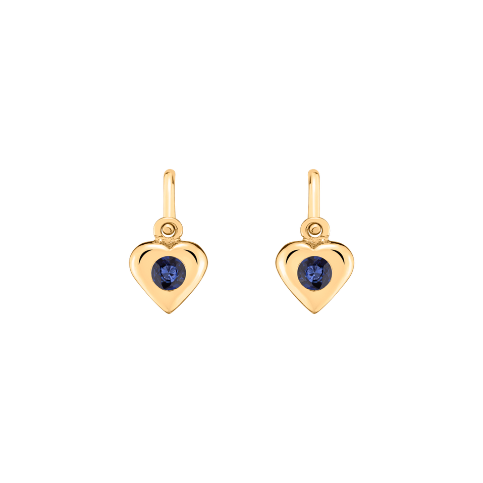 Children's earrings with Sapphire Eternal Love