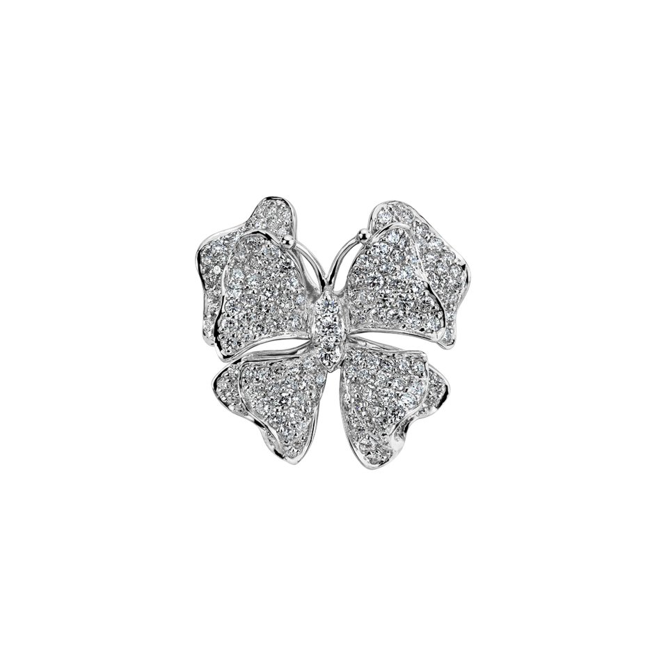 Diamond brooch Fantastic Butterfly