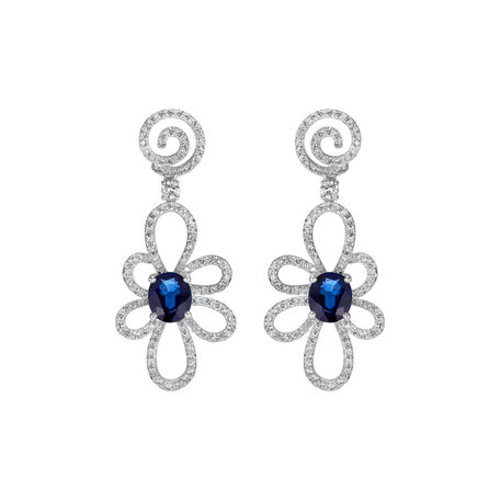 Diamond earrings with Sapphire Colette