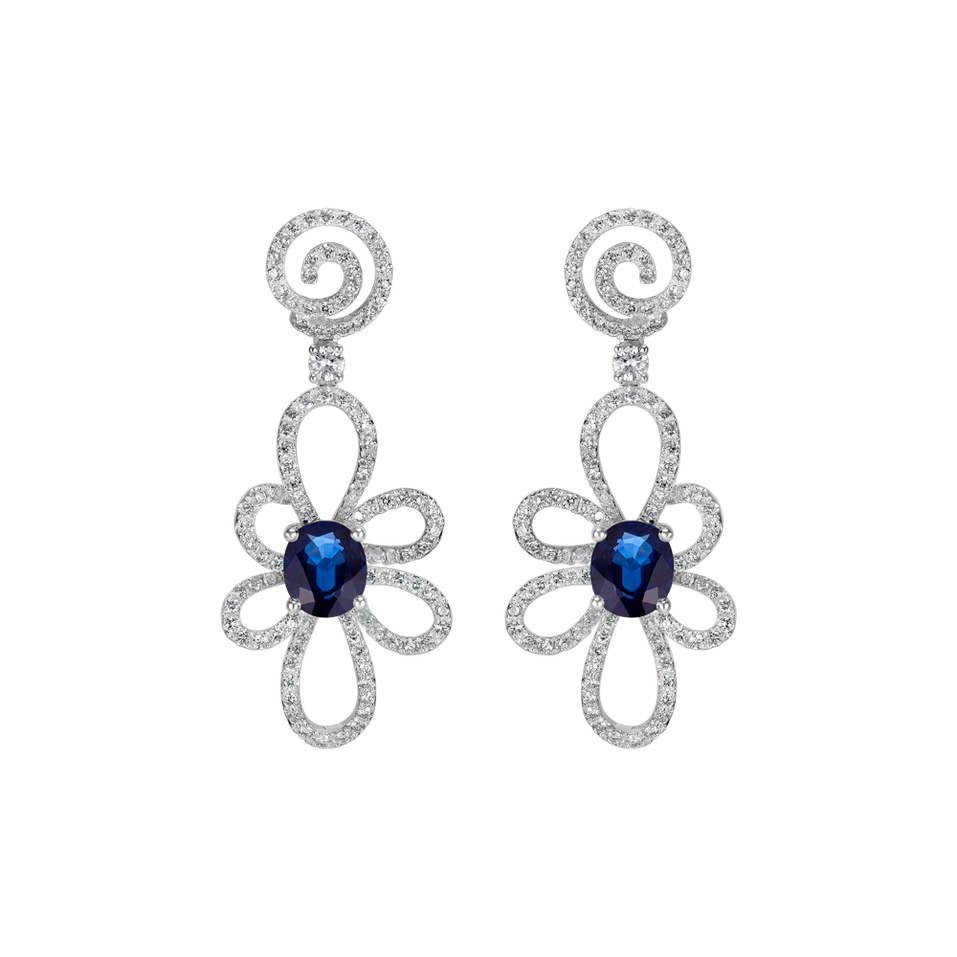 Diamond earrings with Sapphire Colette