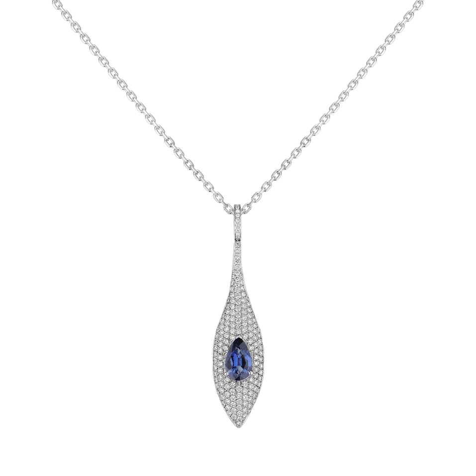 Diamond pendant with Sapphire Blue Destiny