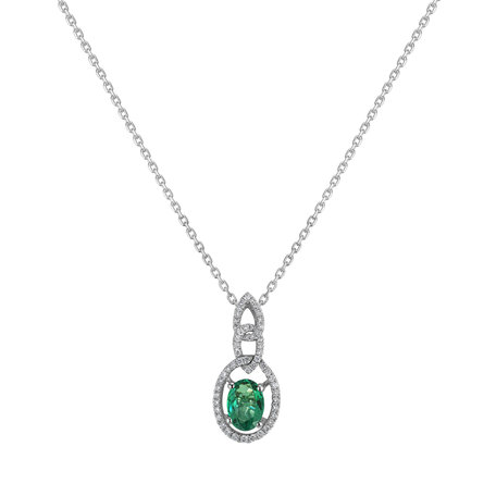 Diamond pendant with Emerald Jealousy