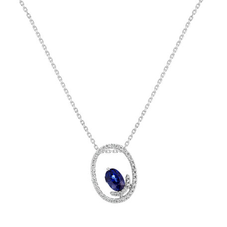 Diamond pendant with Sapphire Erlene