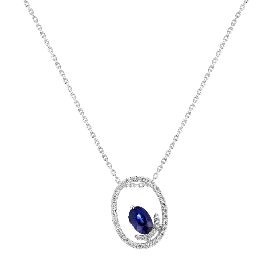 Diamond pendant with Sapphire Erlene