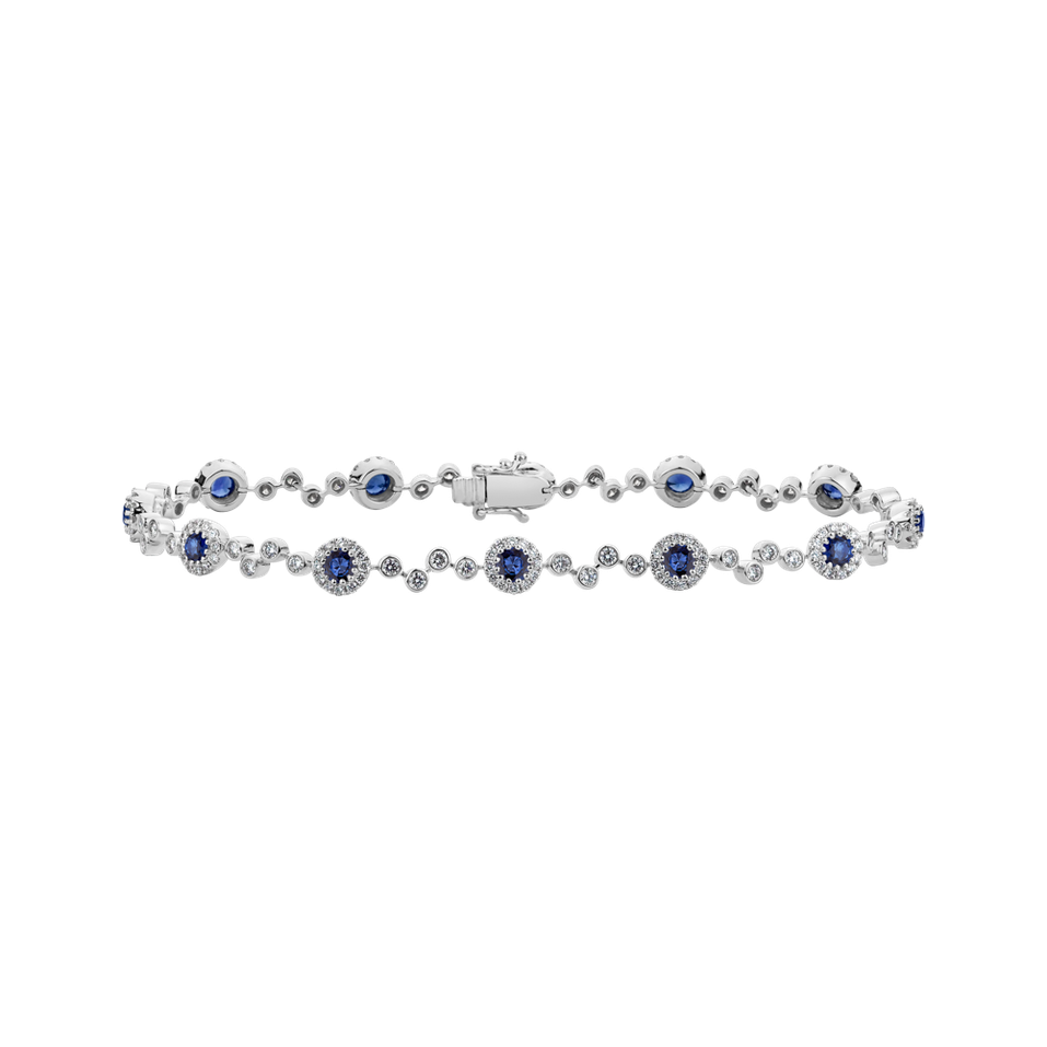 Diamond bracelet with Sapphire April