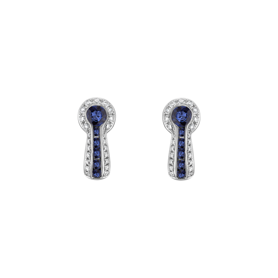 Diamond earrings with Sapphire Kayden