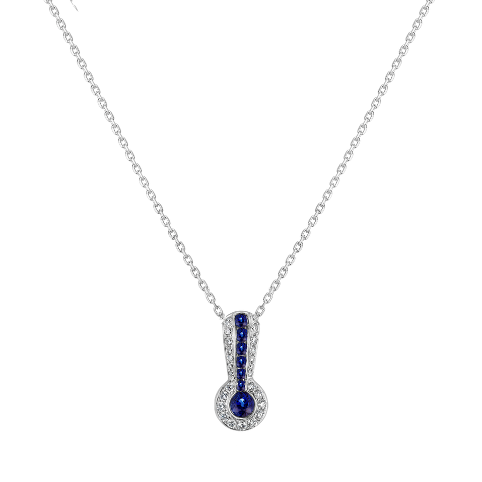 Diamond pendant with Sapphire Delaney