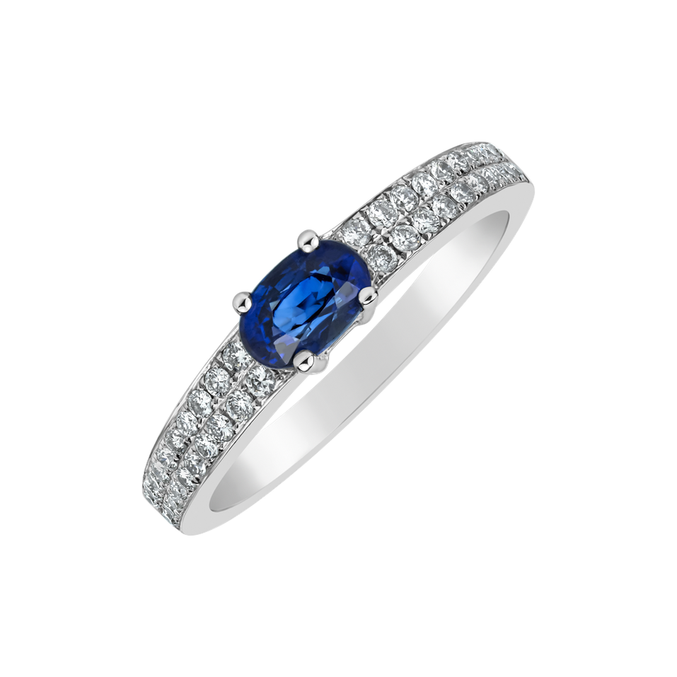 Diamond ring with Sapphire Fenris