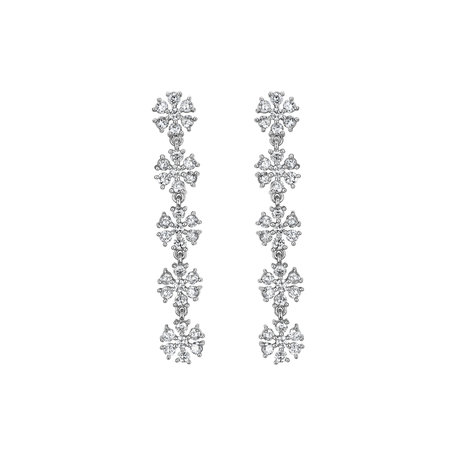 Diamond earrings Flower Waterfall