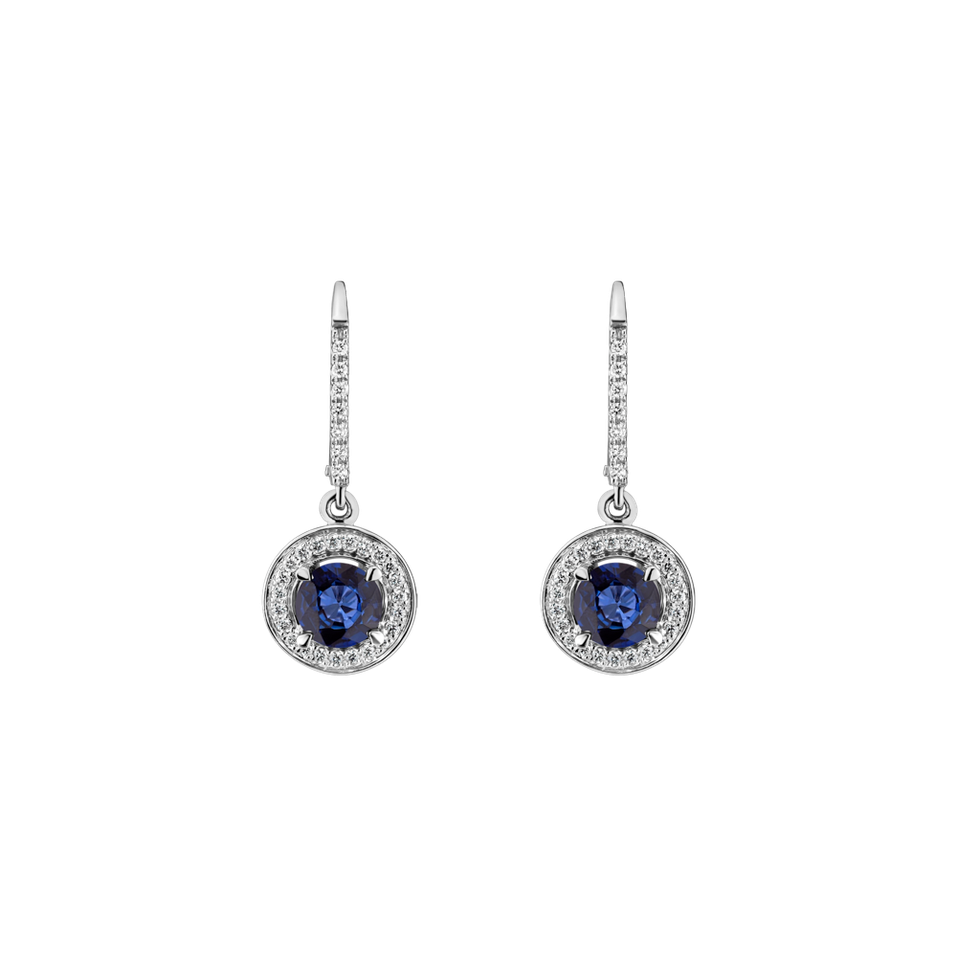 Diamond earrings with Sapphire Tenysi