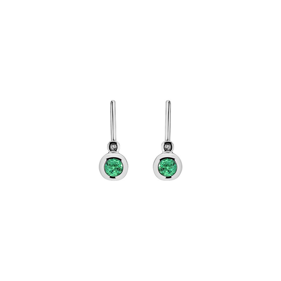 Earrings with Emerald Little Treasure