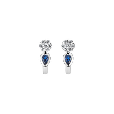 Diamond earrings with Sapphire Eternals